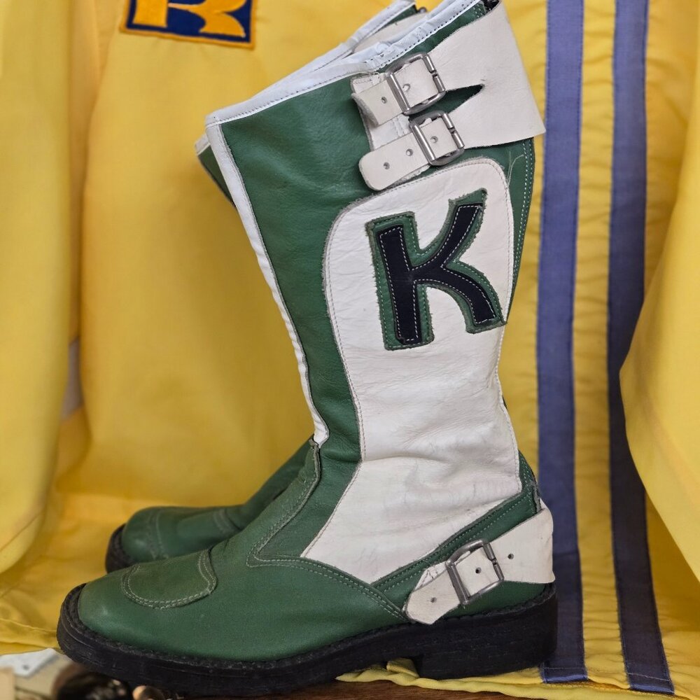 1970's Vintage Kawasaki Motocross Dirtbike biking boots
